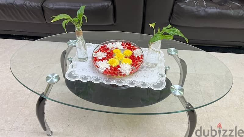 Glass center table || Living room table 0