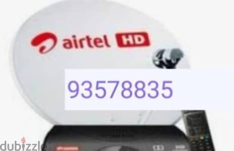 Full HDD Airtel set top box with 6months malyalam tamil telgu kannada