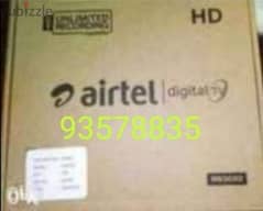 Full HDD Airtel set top box with 6months malyalam tamil telgu kannada