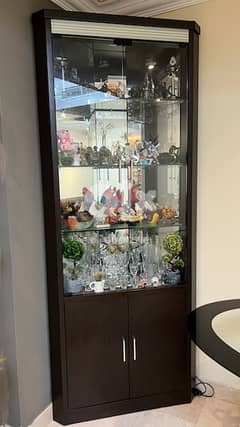 Glass cupboard showcase unit  /Glass corner crockery unit