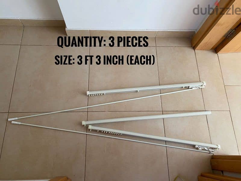 CURTAIN RODS, CURTAIN PULLER STICKS, CURTAIN STAND HOLDERS, etc 2