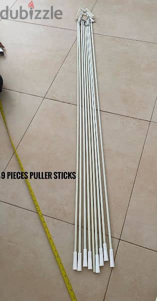 CURTAIN RODS, CURTAIN PULLER STICKS, CURTAIN STAND HOLDERS, etc 7