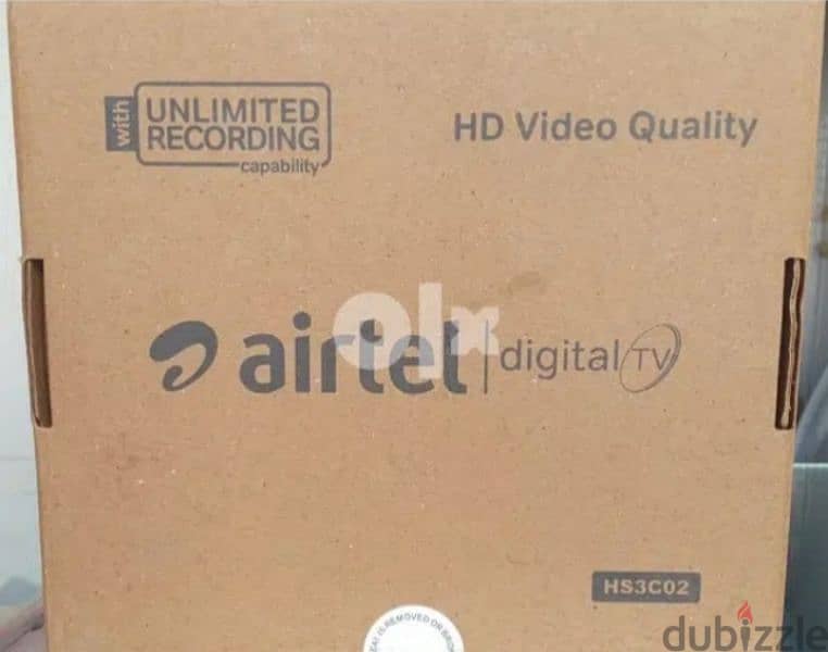 Full HDD Airtel set top box with 6months malyalam tamil telgu kannada 0