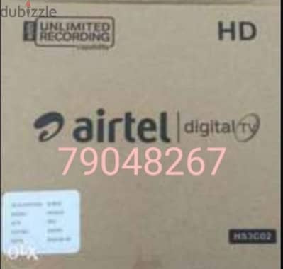 Full HDD Airtel set top box with 6months malyalam tamil telgu kannada