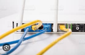 Home Internet service WiFi Solution's Router fixing Cable pulling