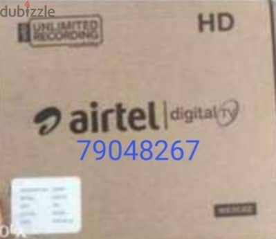 Full HDD Airtel set top box with 6months malyalam tamil telgu kannada