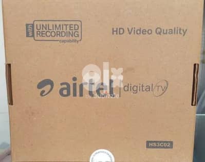 Digital Airtel Hd receiver with Six months Malyalam Tamil telgu kannad