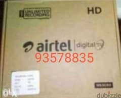 Full HDD Airtel set top box with 6months malyalam tamil telgu kannada