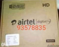 Full HDD Airtel set top box with 6months malyalam tamil telgu kannada 0