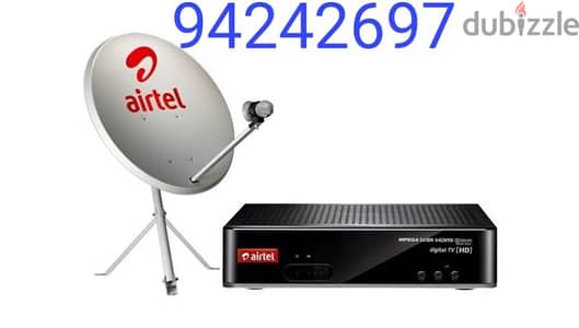 New Full HDD Airtel receiver with 6months malyalam tamil telgu kannada