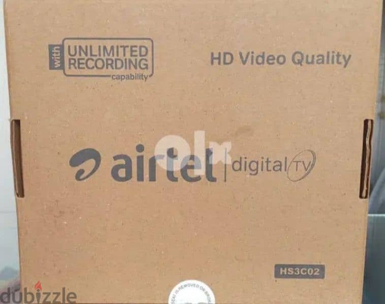 Full HDD Airtel set top box with 6months malyalam tamil telgu kannada 0