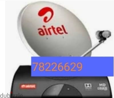 Full HDD Airtel set top box with 6months malyalam tamil telgu kannada