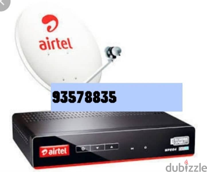 Full HDD Airtel set top box with 6months malyalam tamil telgu kannada 0