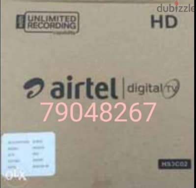 Airtel new Full HDD receiver with 6months malyalam tamil telgu