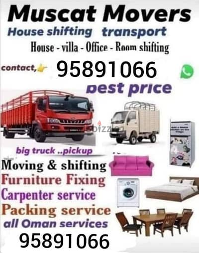 all Oman movers and Packers House, villas, Office, Store shifting