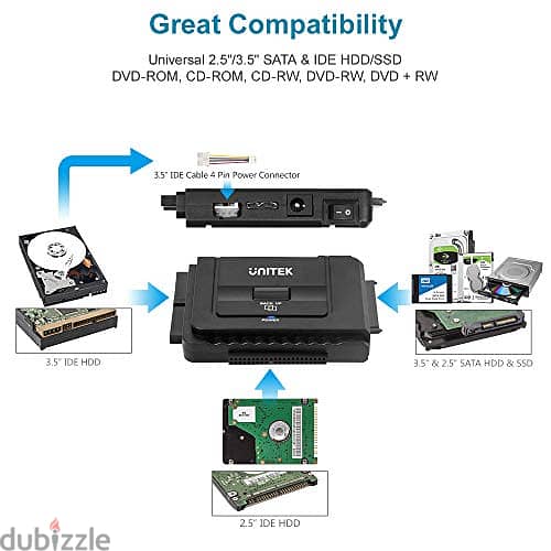 Unitek ide & sata hard drive adapter ud1 (New-Stock!) 2