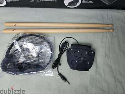 First Act 5 Pad Digital Drum Set W 2 Drum Sticks Foot Pedal and Headse