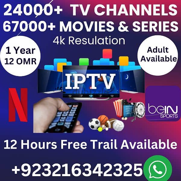 IP-TV 25000+ Live Tv Channels & VOD 4k 8k 3