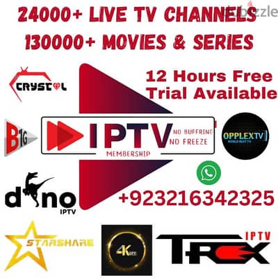 IP-TV 24500+ Live Tv Channels & 69000 Movies & Series