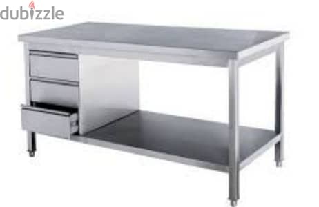 cuutomizing steel work table and sink