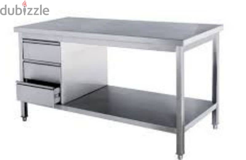 cuutomizing steel work table and sink 0