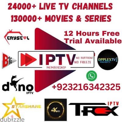 IP-TV 12000+ Live Tv Channels & Movies Series