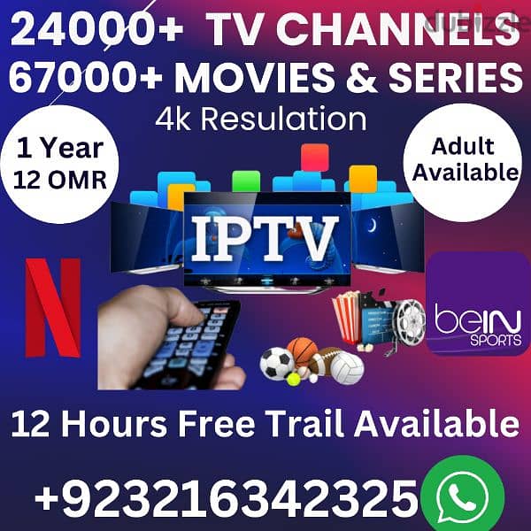 IP-TV 13000+ Live Tv Channels 4k Resulation 1