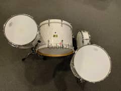 Canopus 4 Piece Neo Vintage Drum Set Kit in White Marine Pearl 0