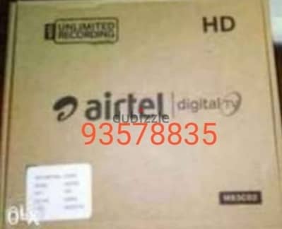 New Airtel hd receiver with 6months south malyalam tamil