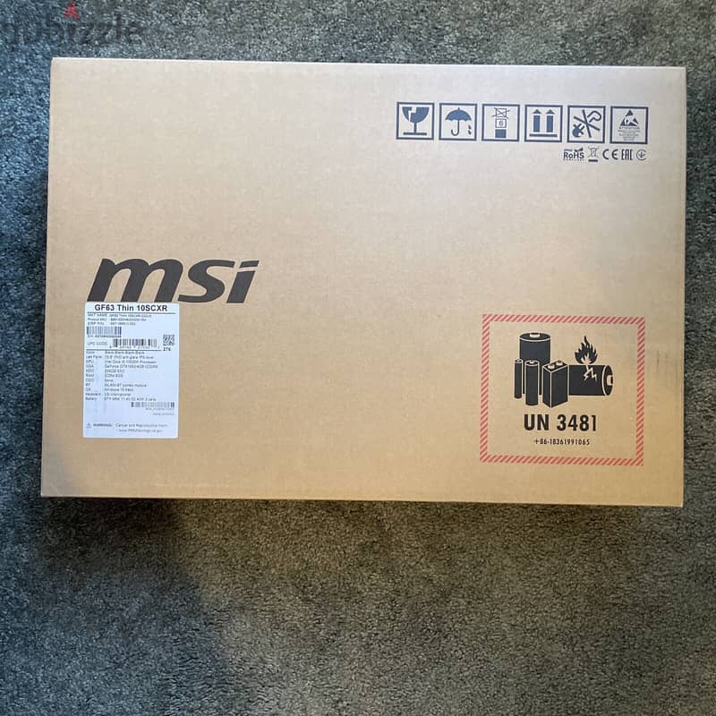 MSI GF63 Thin 15.6" FHD Gaming Laptop 0