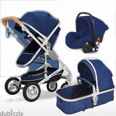 Baby Stroller 3 in 1 Multifunctional High Landscape Portable Aluminum