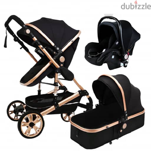 Baby Stroller 3 in 1 Multifunctional High Landscape Portable Aluminum 2