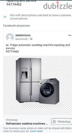 All type Ac Fridge Automatic washing Machine service and repair 0