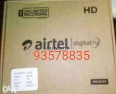 Latest model Air tel hd receiver with six months malayalam tamil