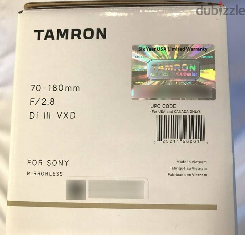 New Sony Tamron 70-180mm F/2.8di Iii Vxd Lens 1