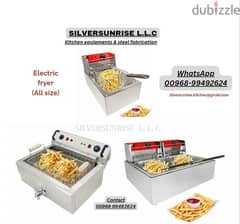 electric and gas fryer and all the kitchen equipments