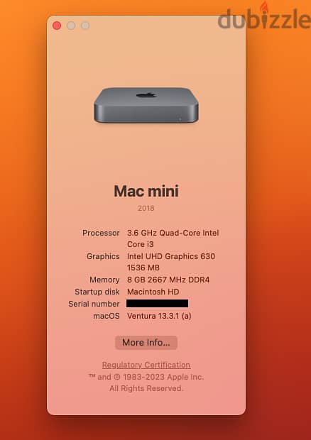 ماك ميني 2018 Mac mini 8 gb ram 1