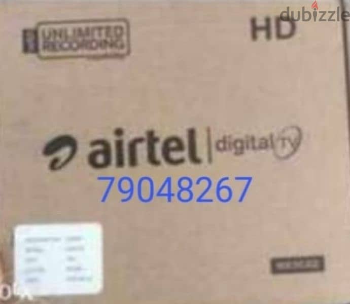 Airtel new Digital HD Receiver with 6months malyalam tamil telgu 0