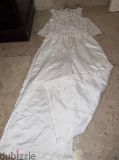 New Party white jumpsuit for size 12/13/14/15 years