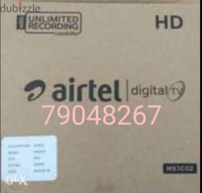 New Digital Airtel hd receiver with Six months Malyalam Tamil telgu ka