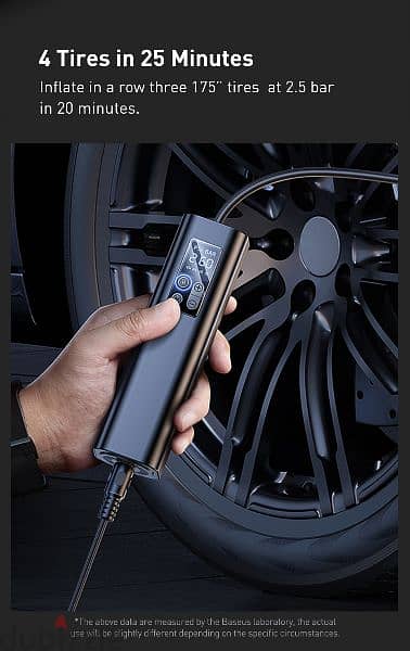 Baseus Portable Car Tire Inflator  منفاخ هواء  من بيسوس 3