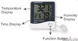 Clock Temperature Humidity EW00870 (New-Stock!) 3