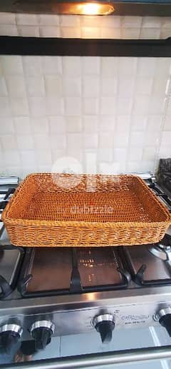 sunnex rectangular rattan basket 0