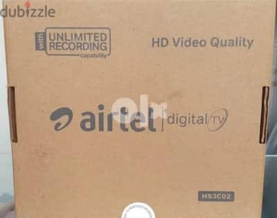 Airtel new Full HDD receiver with 6months south malyalam tamil telgu