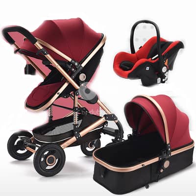 INFANS 2 in 1 BABY STROLLER CONVERTIBLE REVERSIBLE BASSINET PRAM FOLDA