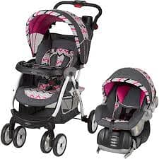 Luxury Baby Stroller 2 in 1 Newborn Pram Foldable Infant Pushchair Bas