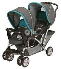 Luxury Baby Stroller 2 in 1 Newborn Pram Foldable Infant Pushchair Bas 2