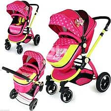 Luxury Baby Stroller 2 in 1 Newborn Pram Foldable Infant Pushchair Bas 3