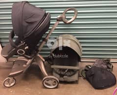 Baby Stroller 3 in 1 Multifunctional High Landscape Portable Aluminum