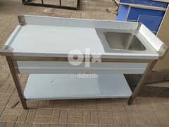 stainlesss steel sink and parrota grill